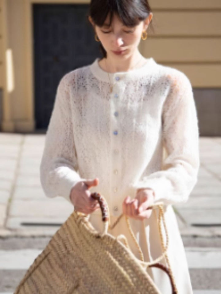 French Retro Hollow Sweater