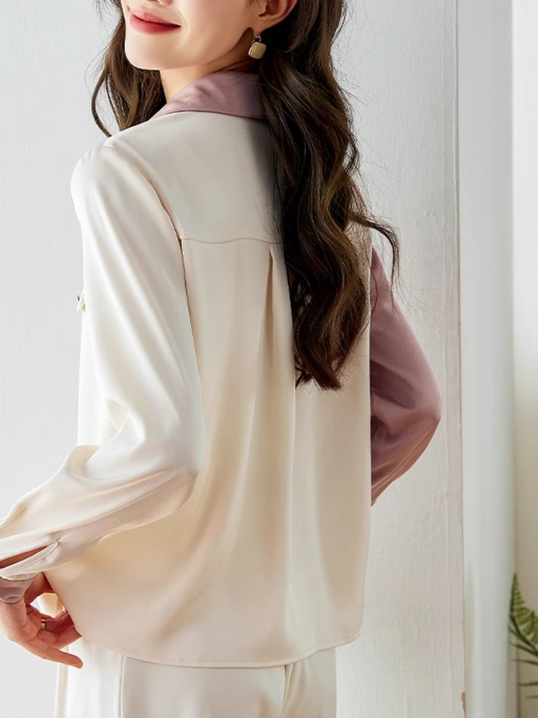 Versatile Contrast Color Shirt