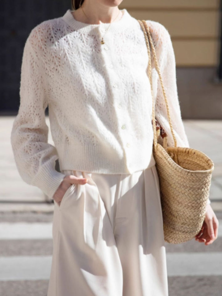 French Retro Hollow Sweater