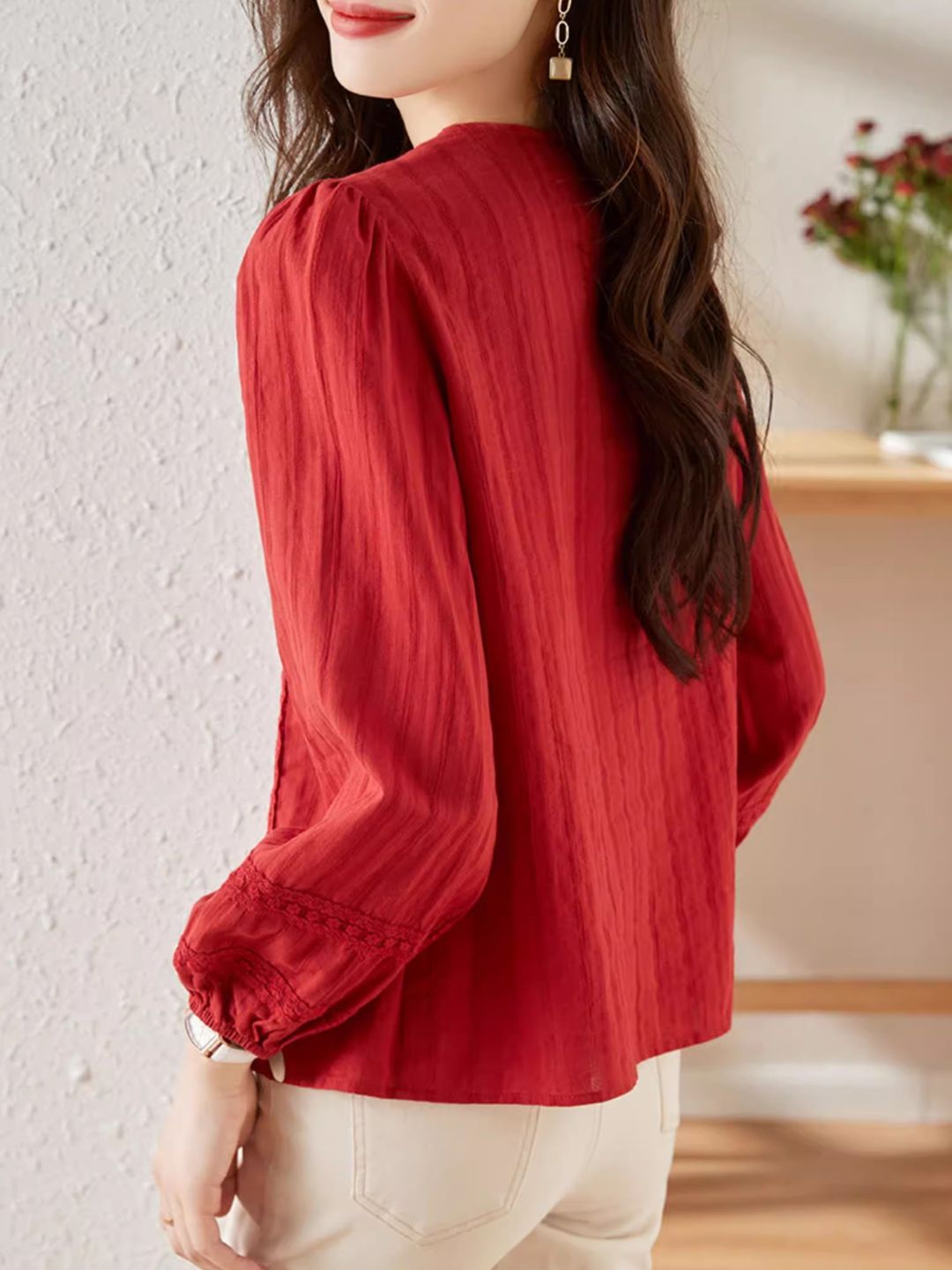Versatile Lace Long Sleeve Shirt