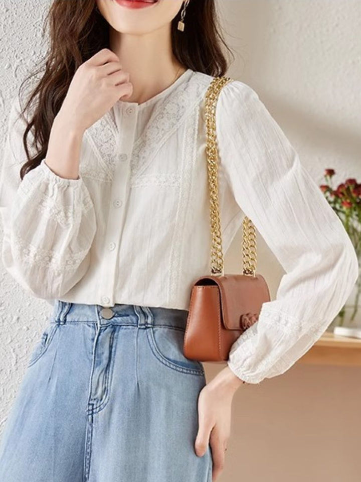 Versatile Lace Long Sleeve Shirt