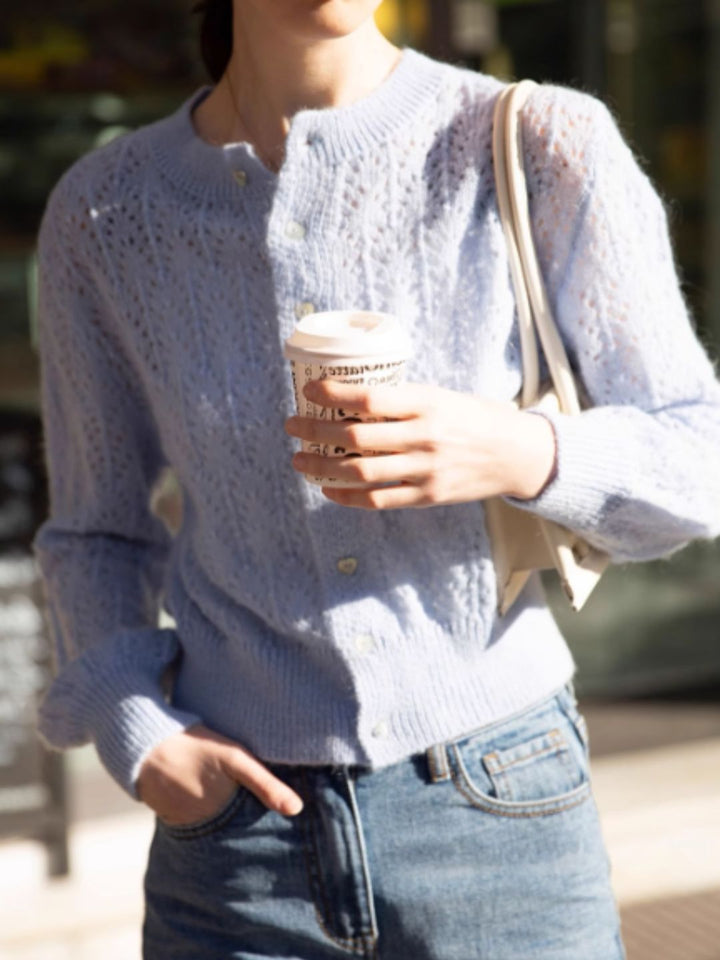 French Retro Hollow Sweater