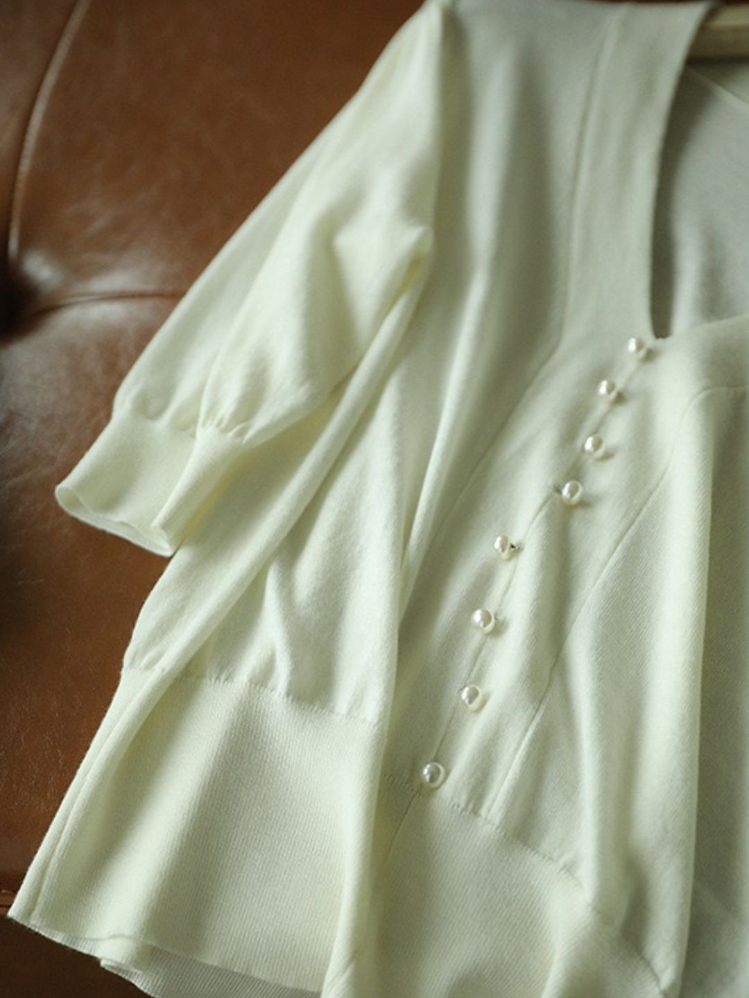 V-neck Sweater Top - Green