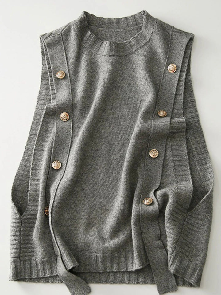 Loose Button Knitted Vest