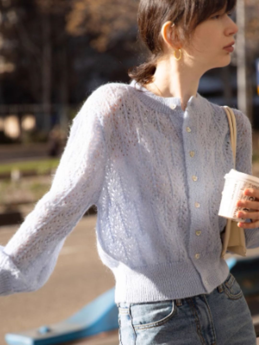 French Retro Hollow Sweater