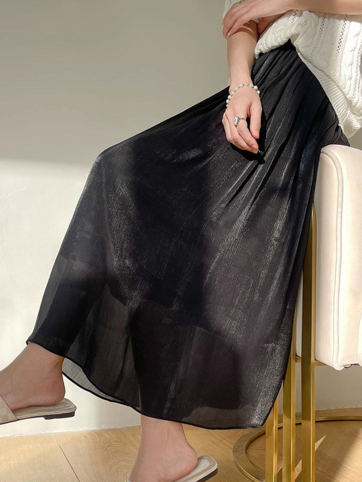 Temperament Mesh Skirt - White