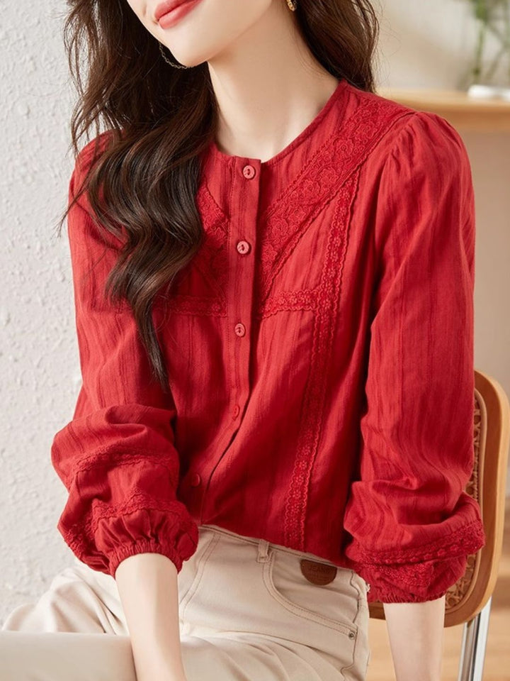 Versatile Lace Long Sleeve Shirt