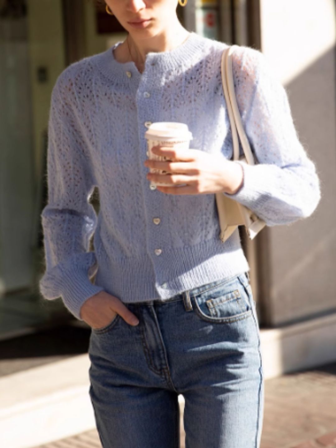 French Retro Hollow Sweater