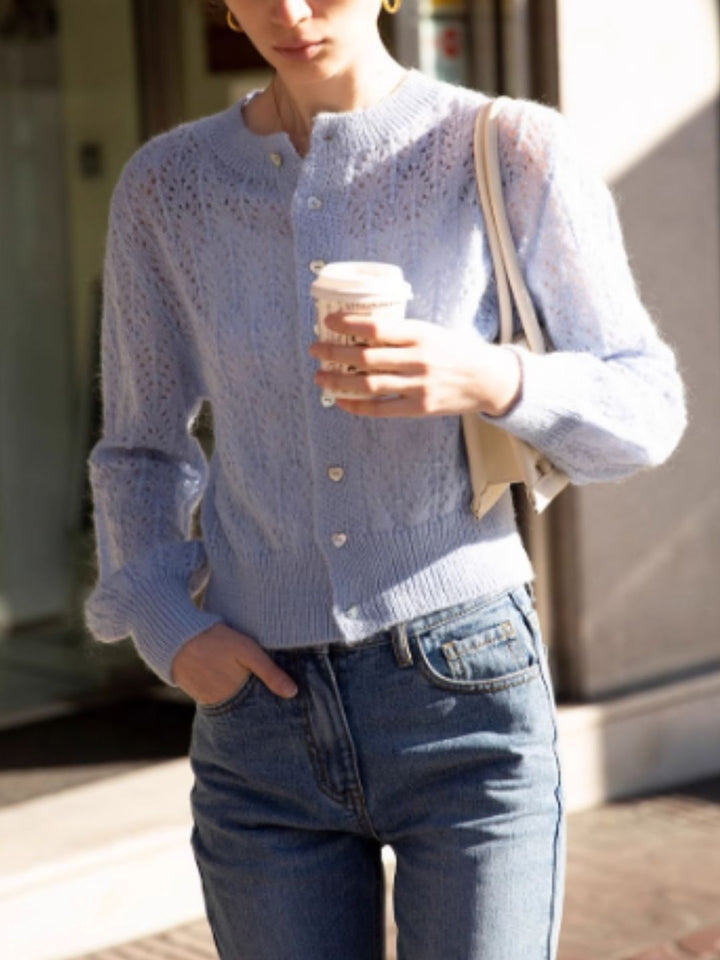 French Retro Hollow Sweater