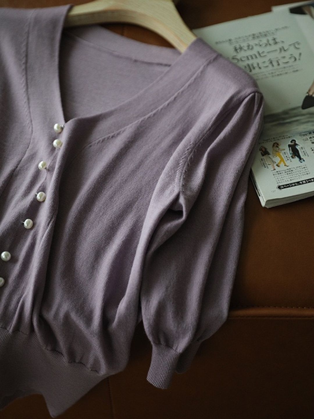 V-neck Sweater Top - Green