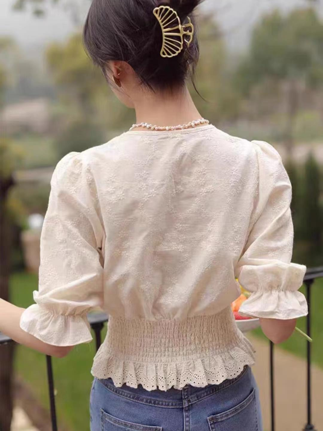 Lace V-neck Shirt