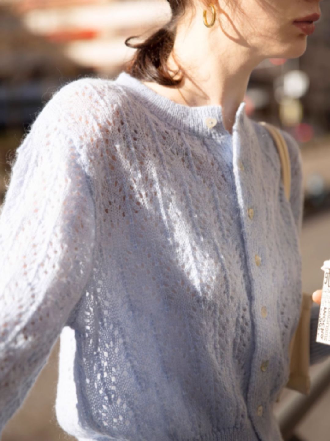 French Retro Hollow Sweater