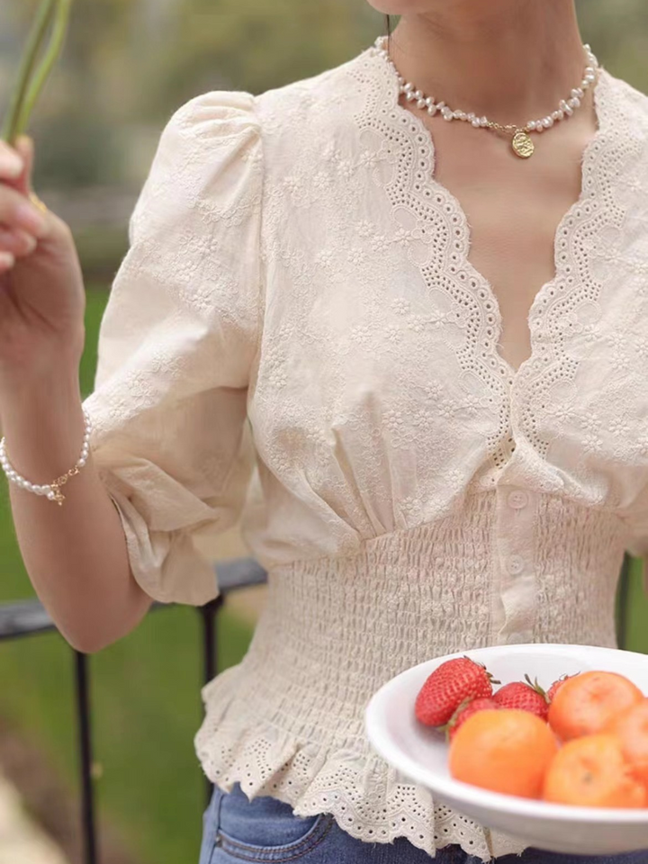 Lace V-neck Shirt