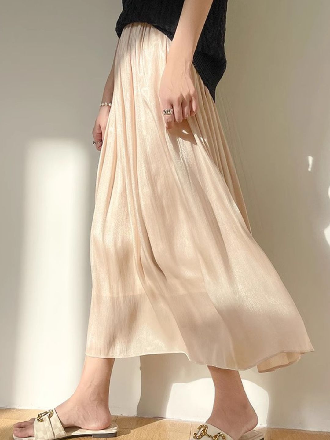 Temperament Mesh Skirt - White