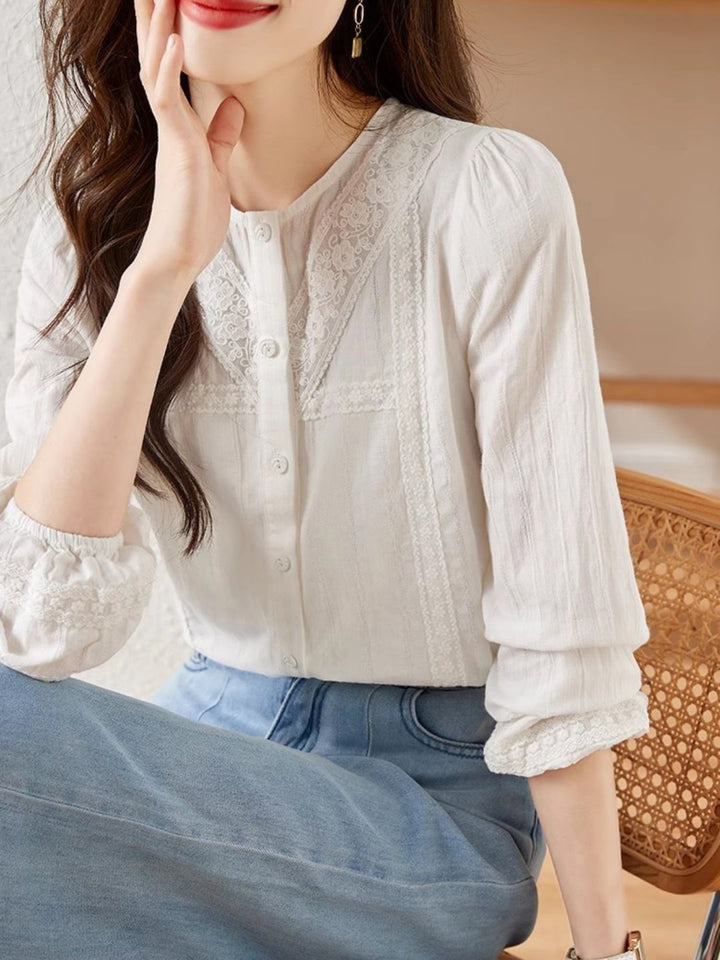 Versatile Lace Long Sleeve Shirt
