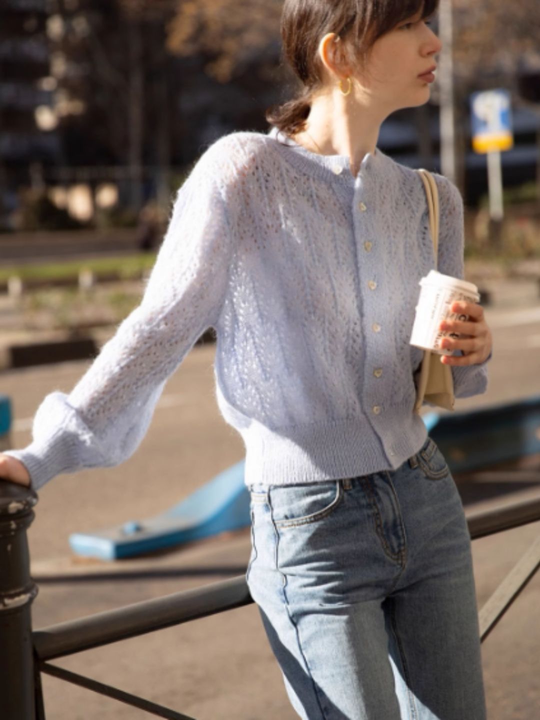 French Retro Hollow Sweater