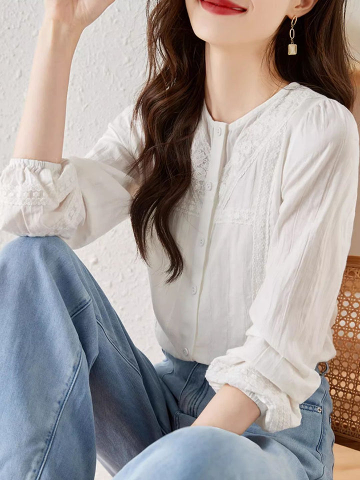 Versatile Lace Long Sleeve Shirt
