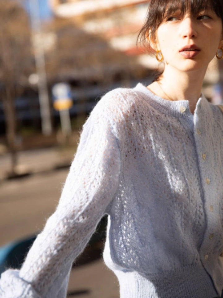French Retro Hollow Sweater