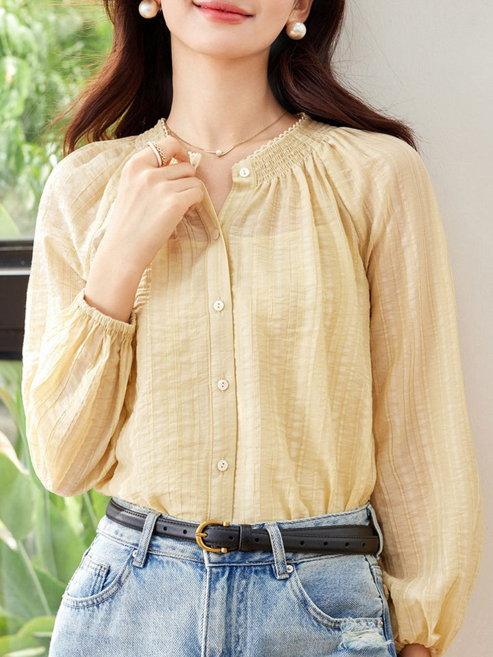 Elegant Loose Puff Sleeve Top