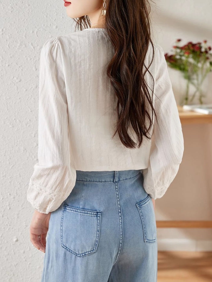Versatile Lace Long Sleeve Shirt