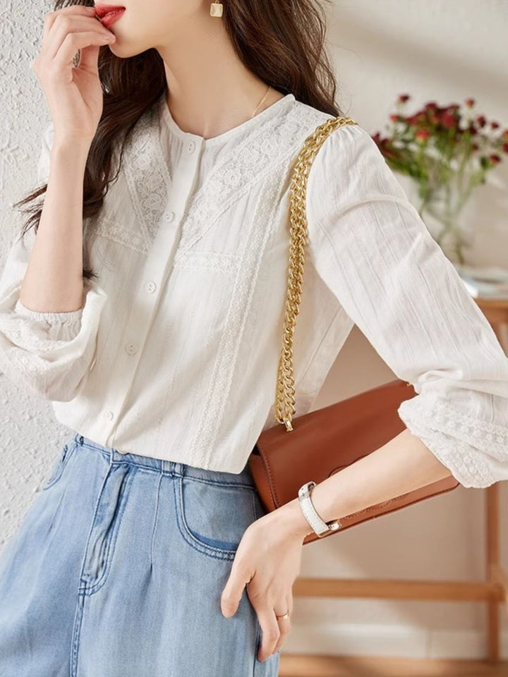 Versatile Lace Long Sleeve Shirt
