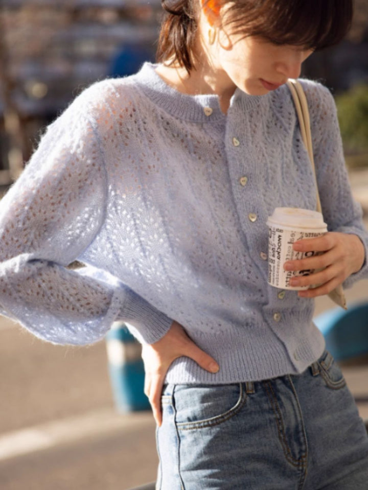 French Retro Hollow Sweater
