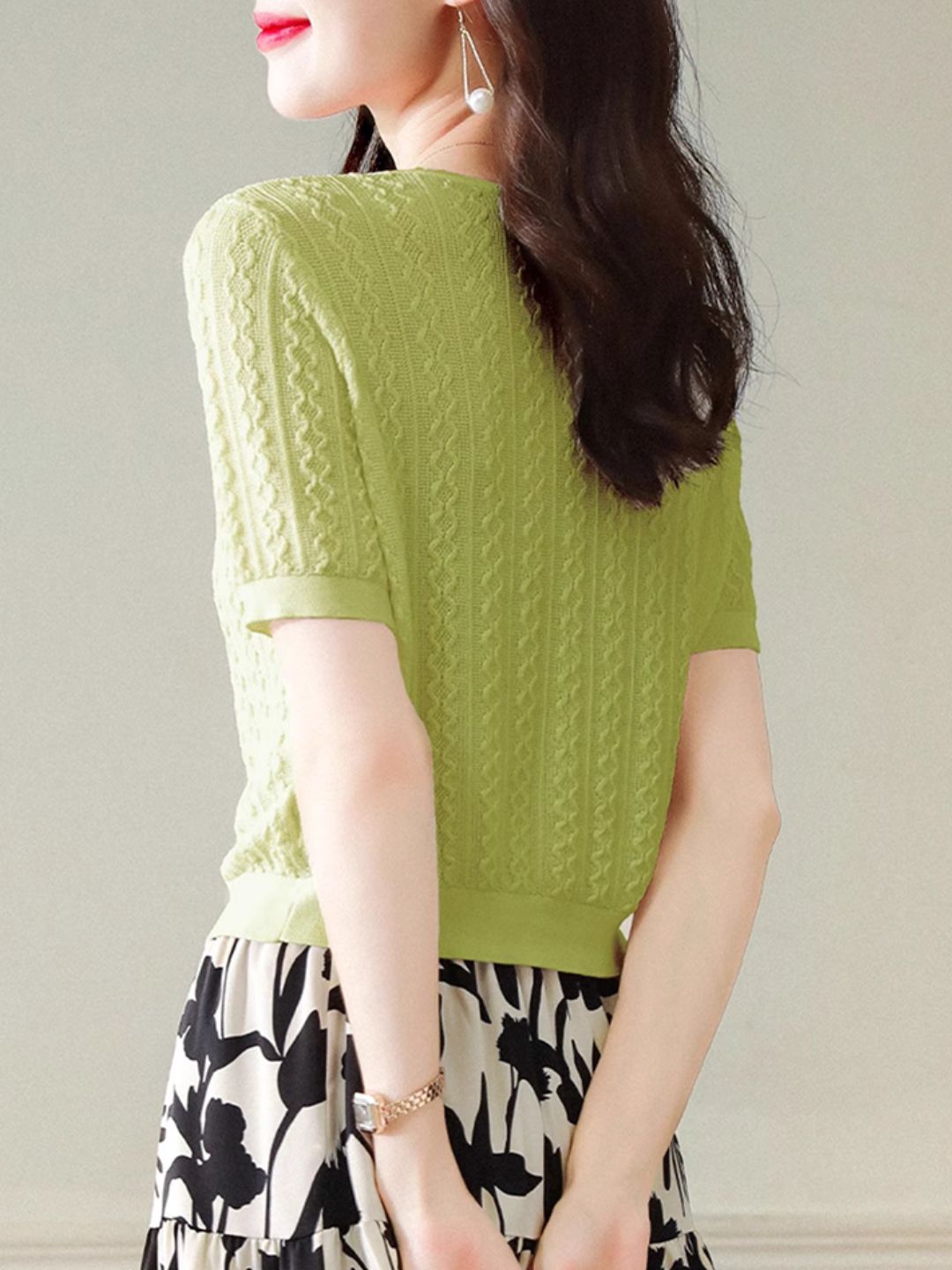 Button-down Cardigan Slim Fit Knitted - Apricot