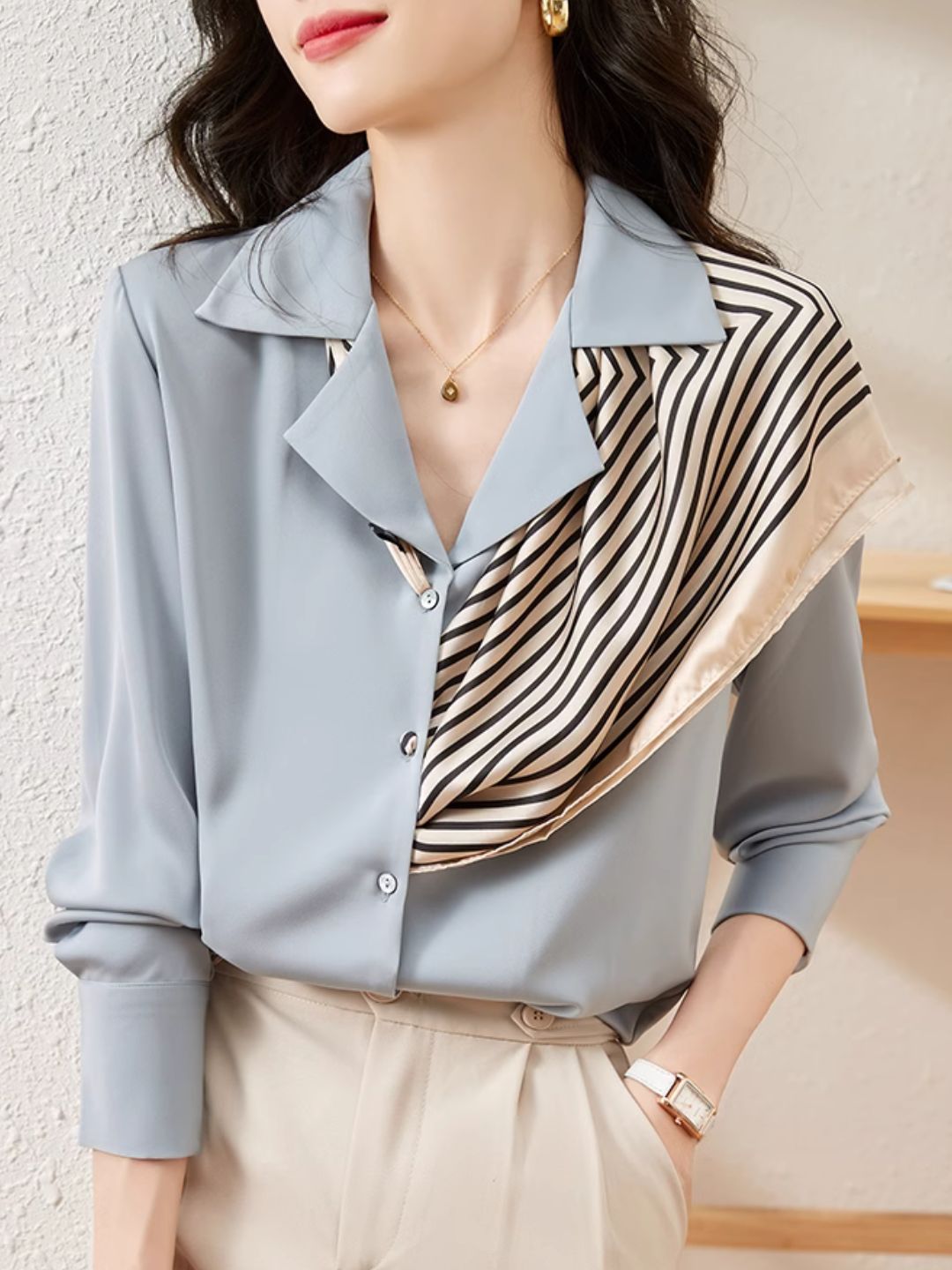 Fashion Long Sleeve Shirt - Black