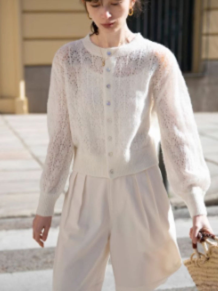 French Retro Hollow Sweater