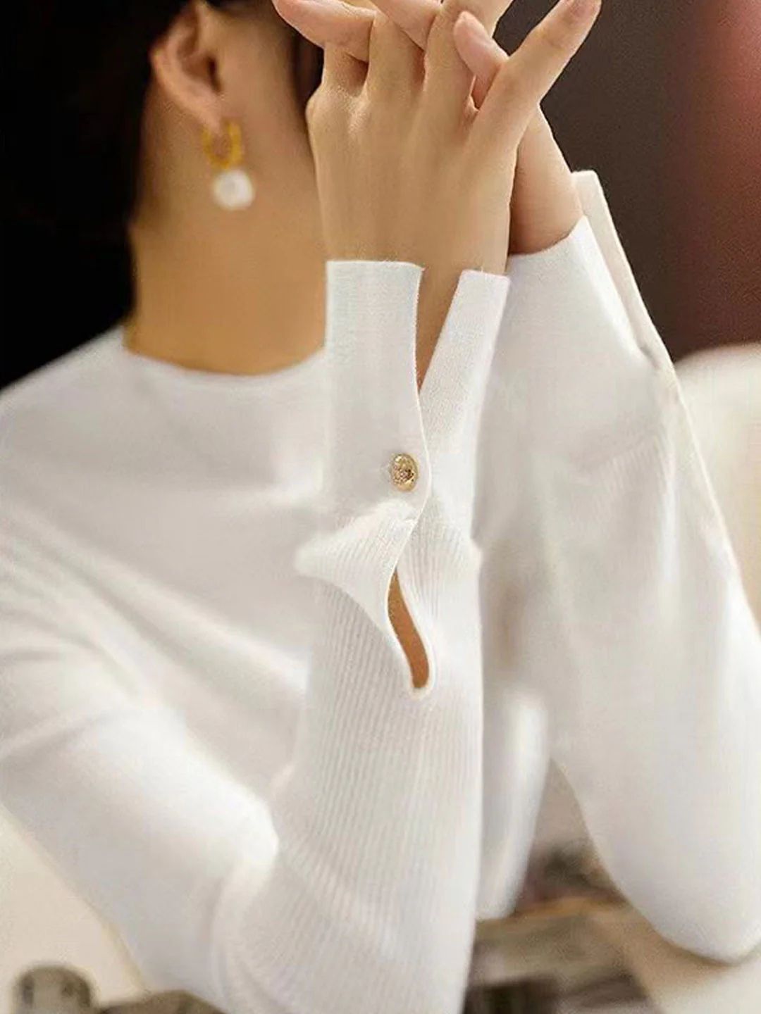 Turtleneck Solid Color Knitted Sweater
