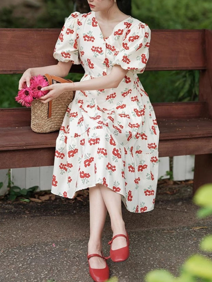 V-neck  Dress