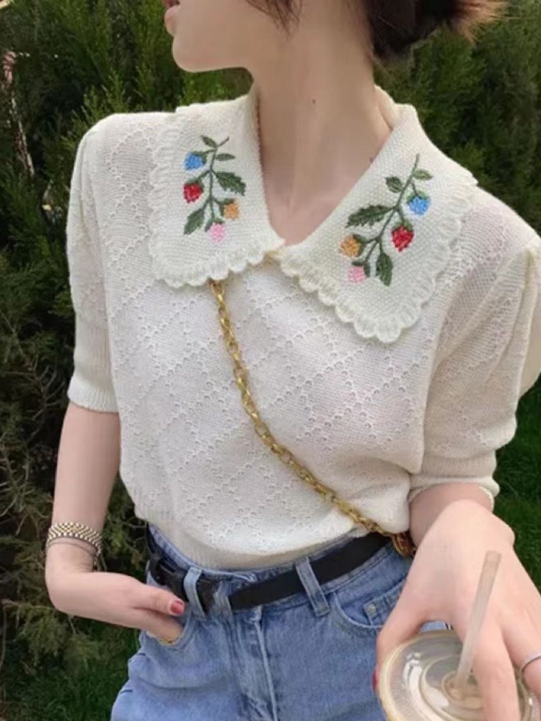 Embroidered Shirt - Half Sleeve